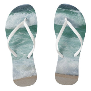 Strand Meereswellen Seaside Custom Template Adult Flip Flops