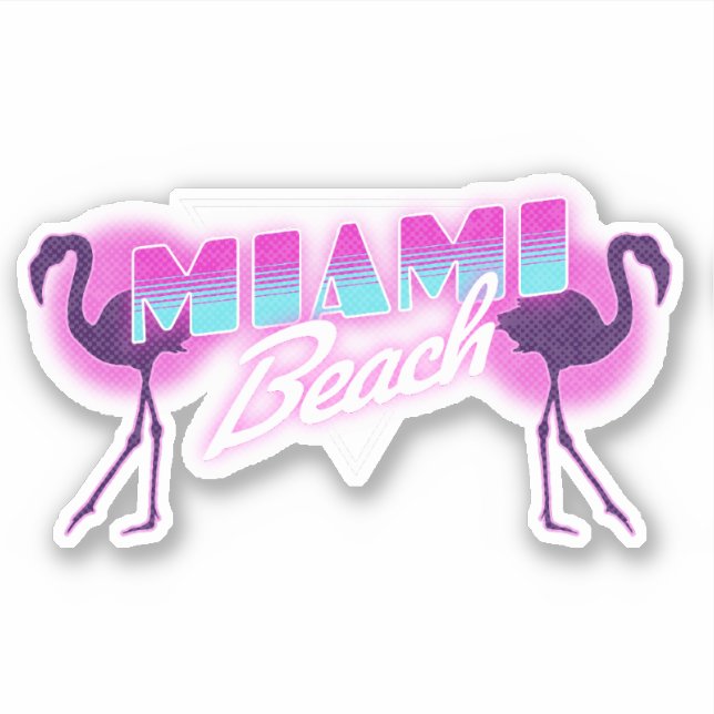 Strand Miami Aufkleber (Vorderseite)