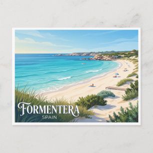 Strand Migjorn Formentera Spanien Postkarte