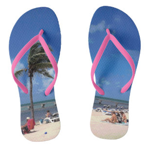 Strand mit Coconut Palm Flip Flops