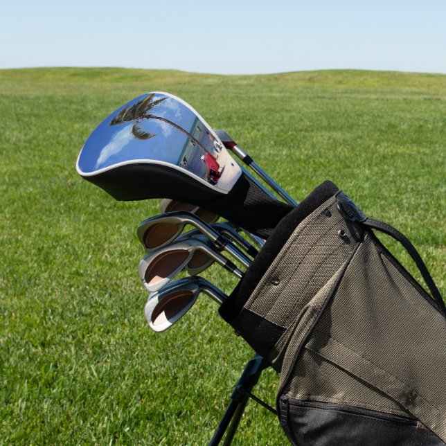 Strand mit Coconut Palm Golf Head Cover Headcover (In SItu)