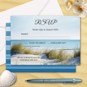 Strand mit Dunes Wedding RSVP Einladung
