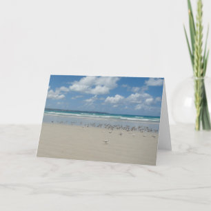 Strand mit Möwen Karte