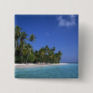 Strand mit Palmen, Malediven Button