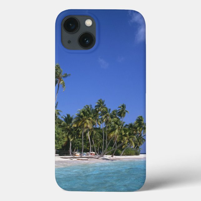 Strand mit Palmen, Malediven Case-Mate iPhone Hülle (Rückseite)