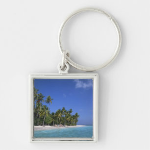 Strand mit Palmen, Malediven Schlüsselanhänger