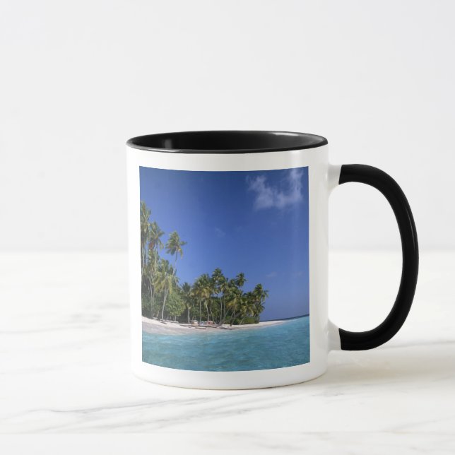 Strand mit Palmen, Malediven Tasse (Rechts)