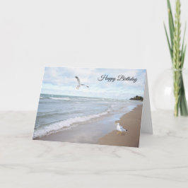 Strand mit Seagulls Geburtstagskarte Karte