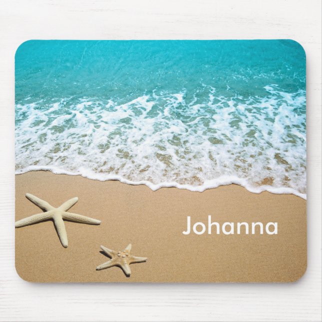 Strand mit Starfish auf Sand Mousepad (Vorne)