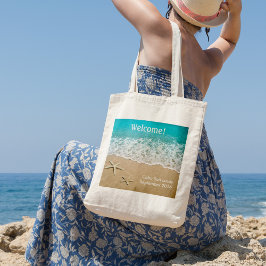 Strand mit Starfish auf Sand Tragetasche