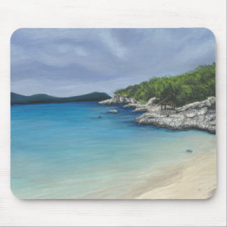 Strand mit Sturm-Wolken Mousepad