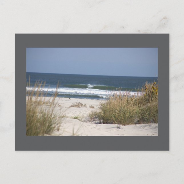 Strand mit Wave Postcard Postkarte (Vorderseite)