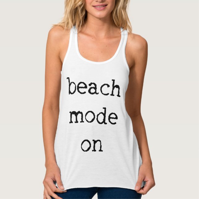 Strand-Modus auf Flowy Racerback Trägershirt Tank Top (Vorderseite)