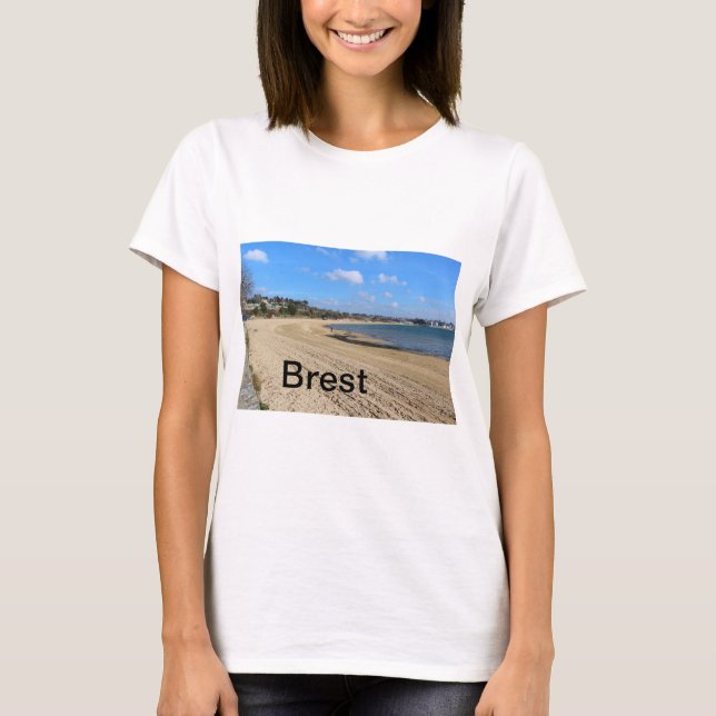 Strand Moulin Blanc in Brest T-Shirt (Vorderseite)