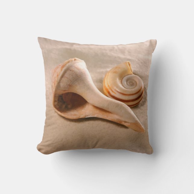 Strand-Muschelnthrow-Kissen Kissen (Vorderseite)
