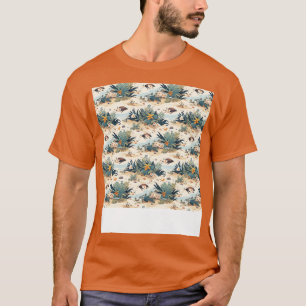 Strand Nahtloses Muster Sommerpalme Tree Waves Coa T-Shirt
