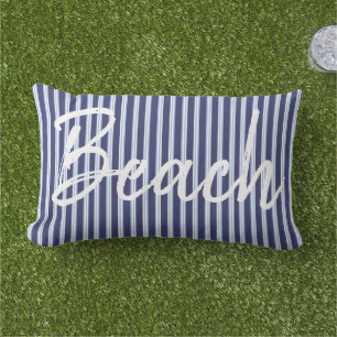 Strand/nautisch/küstenblau gestreift kissen für draußen