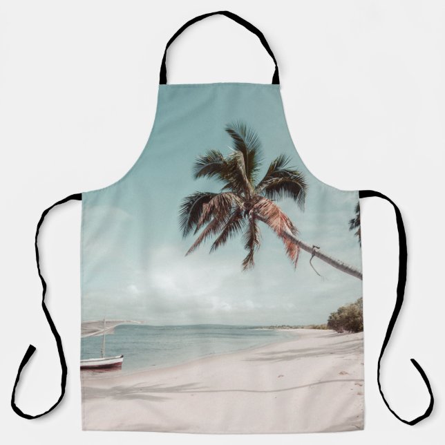 Strand neben Kokospalmen Schürze (Vorderseite)