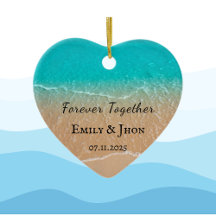 Strand Neu verheiratetes Paar Foto Weihnachten