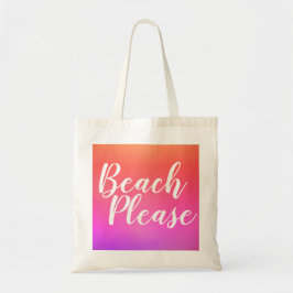 Strand Orange Hot Pink Ombre Beach Tragetasche