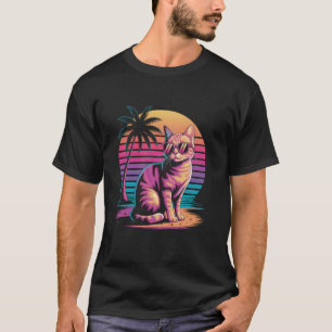 Strand Orange Tabbykatze Freundlich mit Sonnenbril T-Shirt