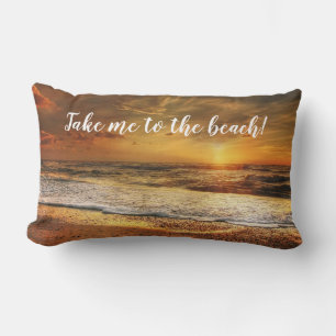 Strand Ozean Sonnenuntergang Foto Zitate Rückenkis Lendenkissen
