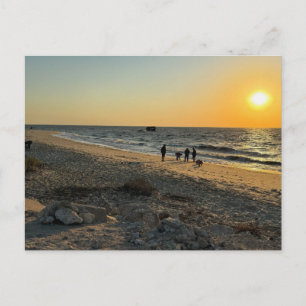 Strand Ozean Sonnenuntergang Postkarte