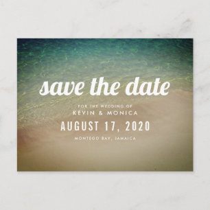 Strand Ozean-Strand Hochzeit Save the Date Ankündigungspostkarte