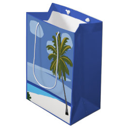 Strand Palm Tree Vacation Beach Mittlere Geschenktüte