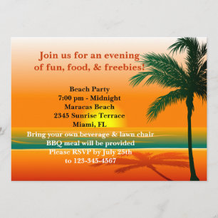 Strand-Party Einladung