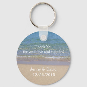 Strand-personalisierte Schlüsselring-Gastgeschenk Schlüsselanhänger