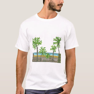 Strand Pixel Art Natur T-Shirt