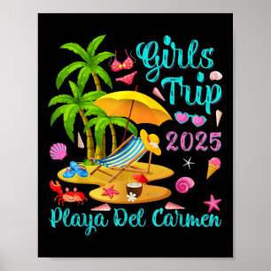 Strand Playa Del Carmen Mexiko Sommer Mädchen Reis Poster