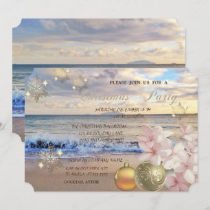 Strand, Plumeria, Weihnachtsbälle Corporate Party Einladung