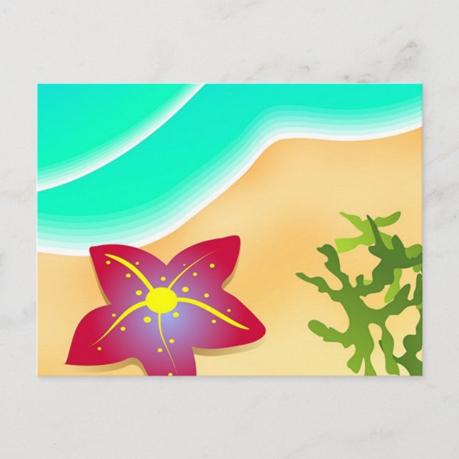 Strand Postkarte (Vorderseite)