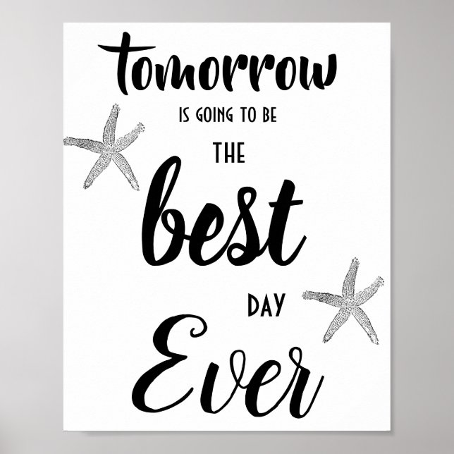 Strand Probe Abendessen * Best Day Ever Poster (Vorne)
