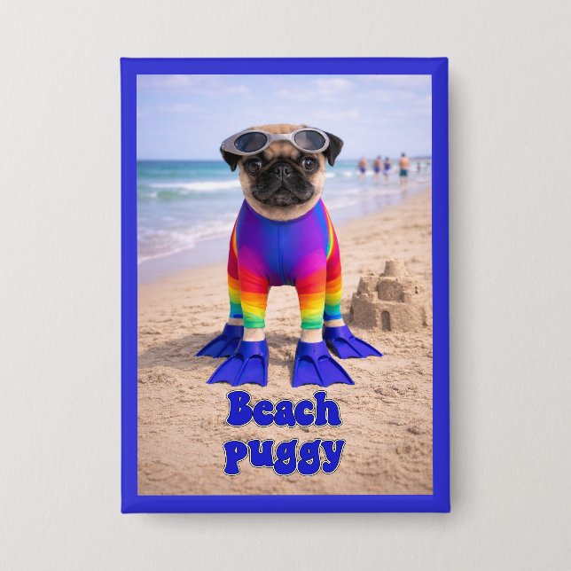 Strand-Puggy Button (Vorderseite)