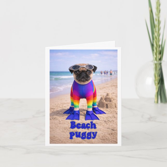 Strand-Puggy Karte (Vorderseite)