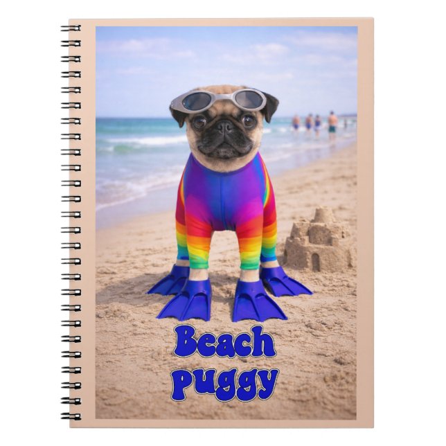 Strand Puggy Notizblock (Vorderseite)