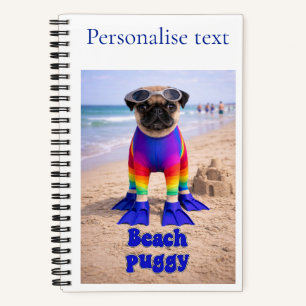 Strand-Puggy Notizbuch
