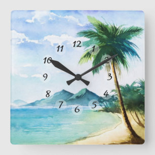 Strand Quadratische Wanduhr