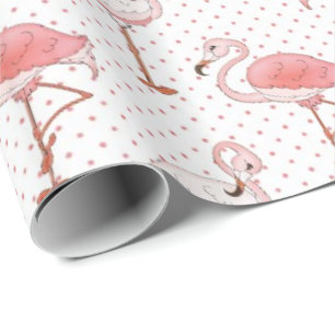 Strand-Rosa-Flamingo-Muster-Geschenkpapier Geschenkpapier