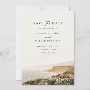 Strand-Rosen-Küstenlinie Cape Cod Strandhochzeit Save The Date