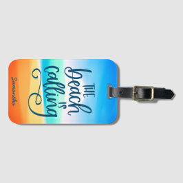 Strand ruft Sommerurlaub individuell an Gepäckanhänger