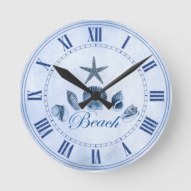 Strand Runde Wanduhr (Vorderseite)
