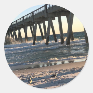 Strand Runder Aufkleber