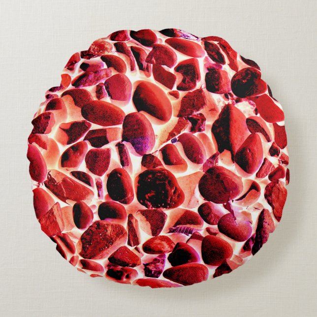 STRAND RUNDES KISSEN (Vorderseite)