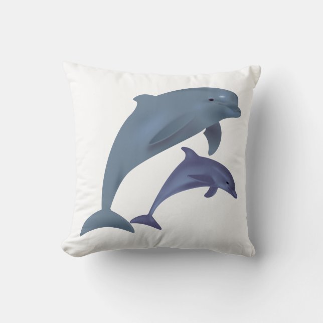 Strand-Sammlung: Delphin Kissen (Vorderseite)