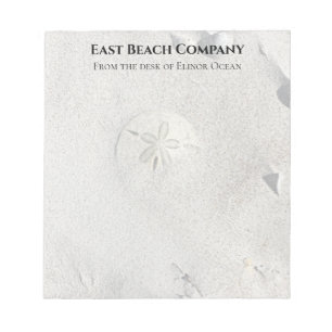 Strand Sand Dollar Hintergrund Blanko Notizblock