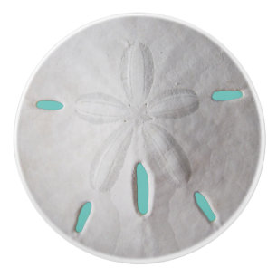Strand Sand Dollar Sommer türkisfarbene Farbe Weiß Keramikknauf